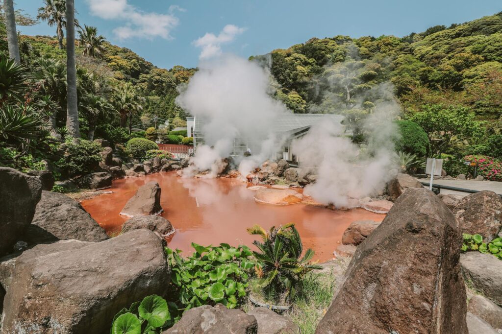 smoke from hot spring